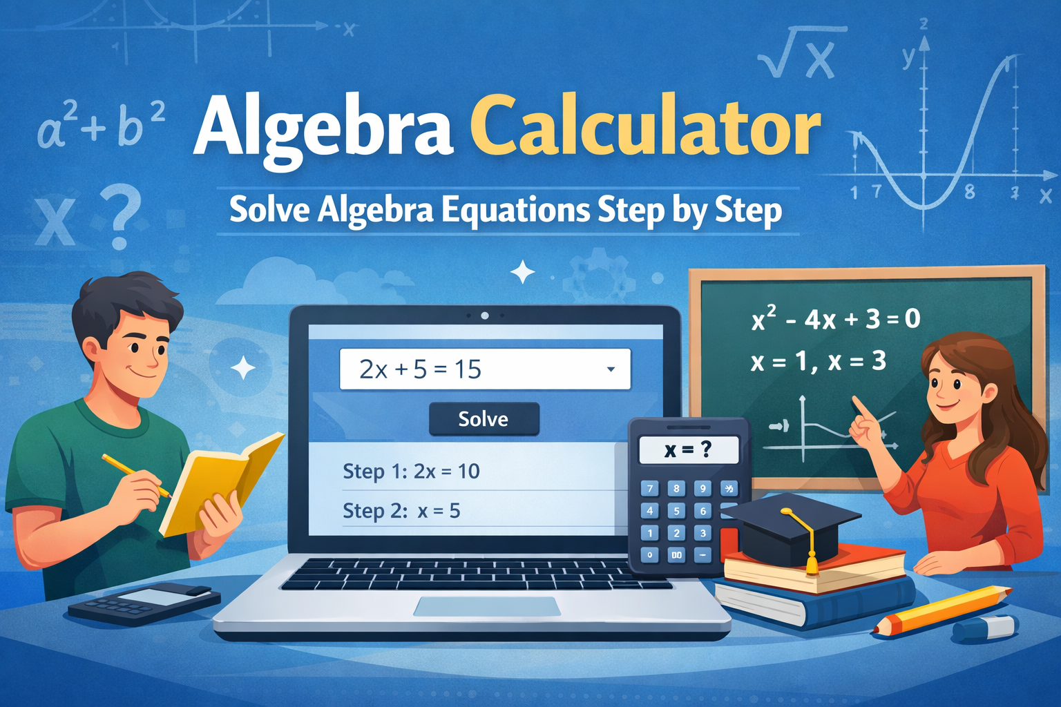 Algebra Calculator | Solve Algebraic Equations Step by Step
