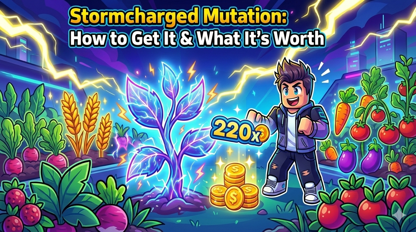 Stormcharged Mutation Grow a Garden: How to Get It & What It's Worth