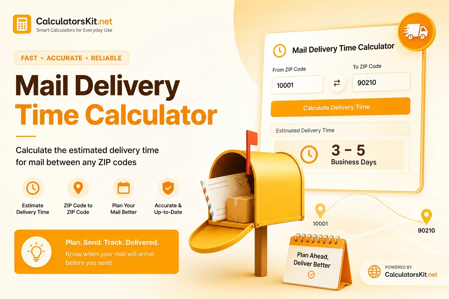 Mail Delivery Time Calculator: ZIP to ZIP Guide