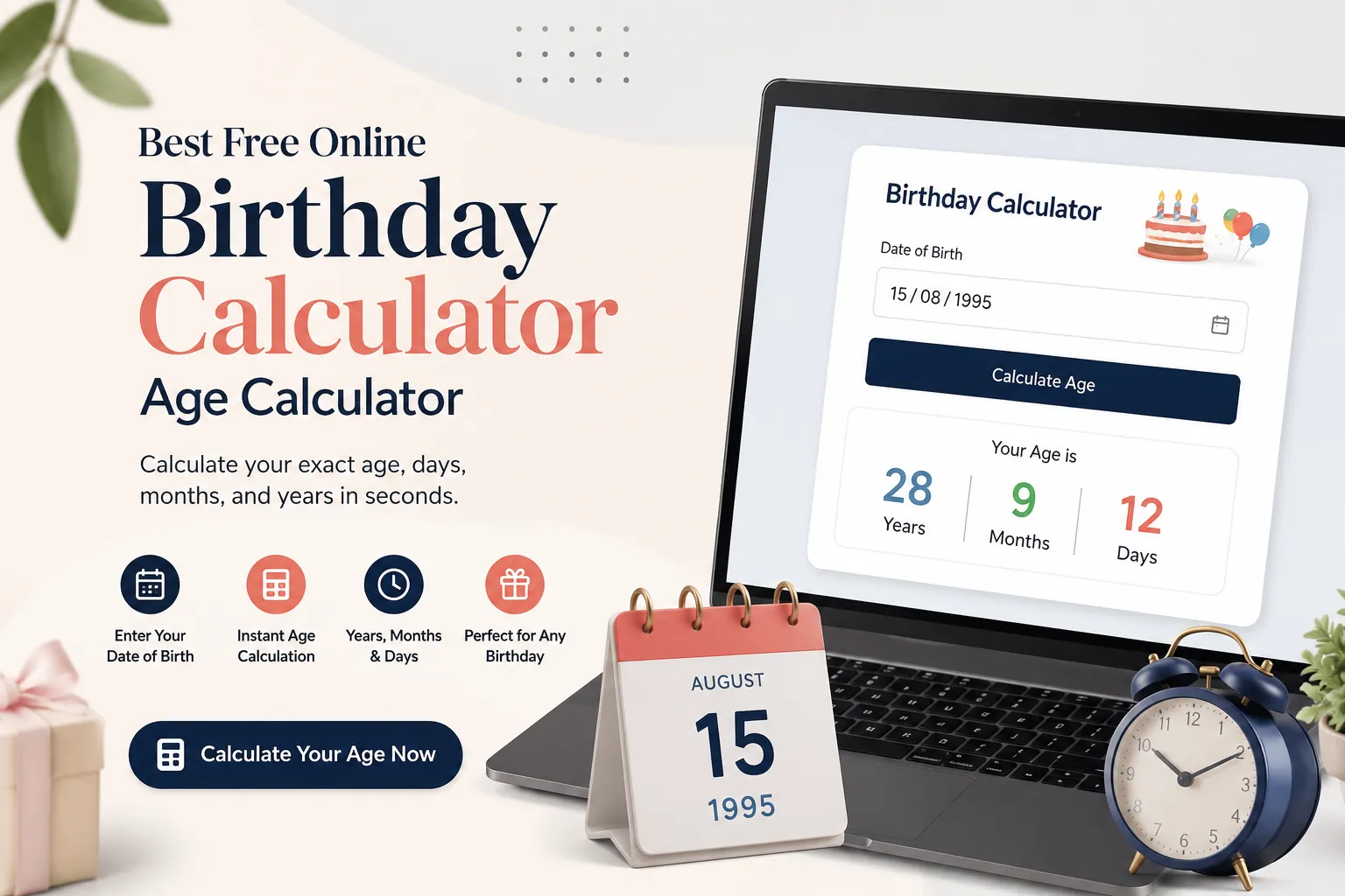 Free Age Calculator – Calculate Your Exact Age from Date of Birth