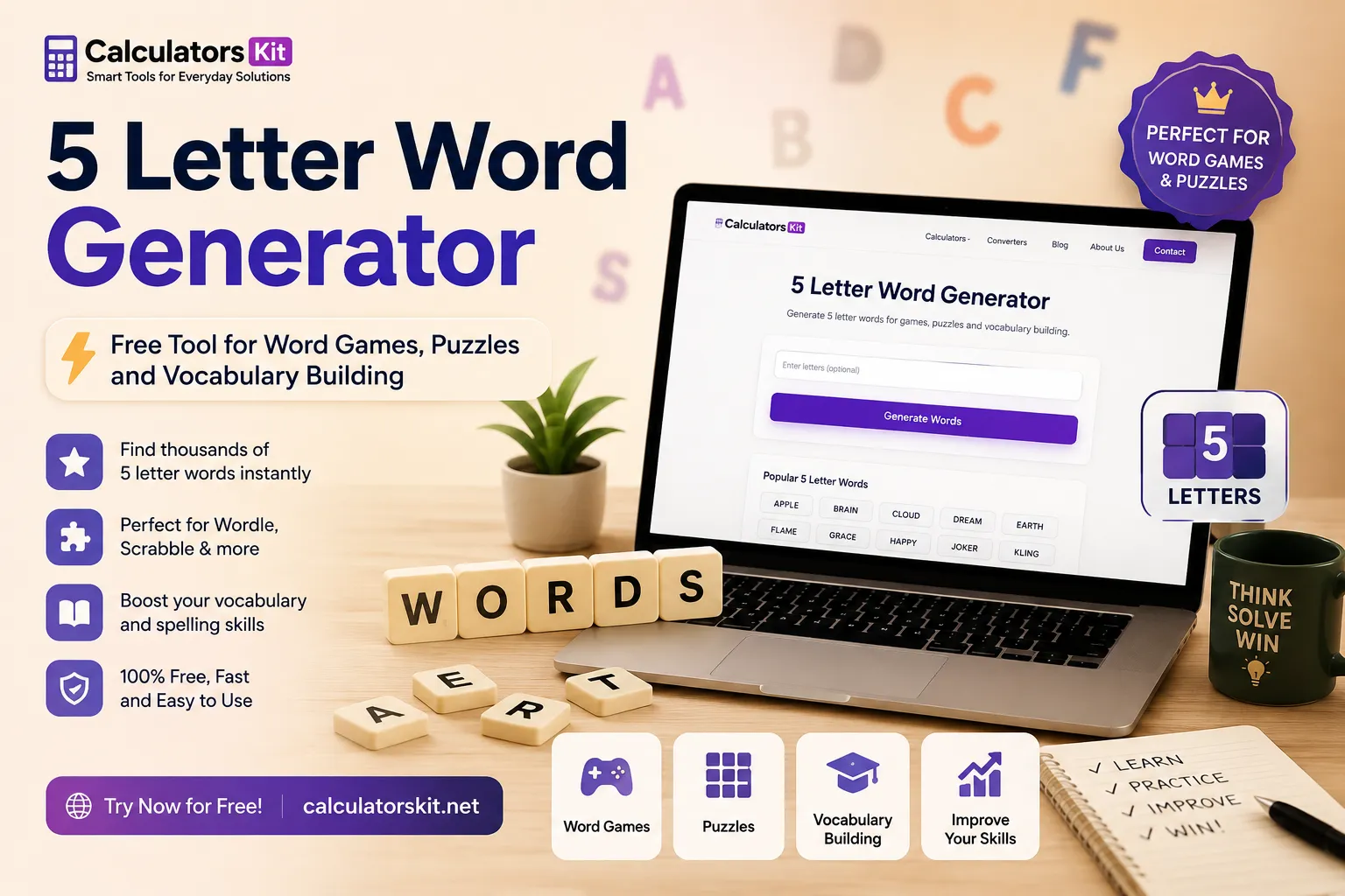 5 Letter Word Generator: Find Words from Letters Instantly