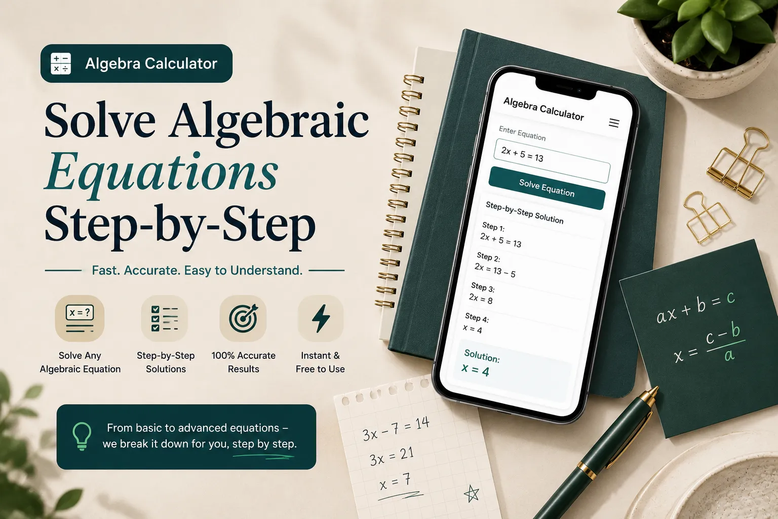 Best Free Algebra Calculator with Steps in 2026 (Solve Any Equation Instantly)