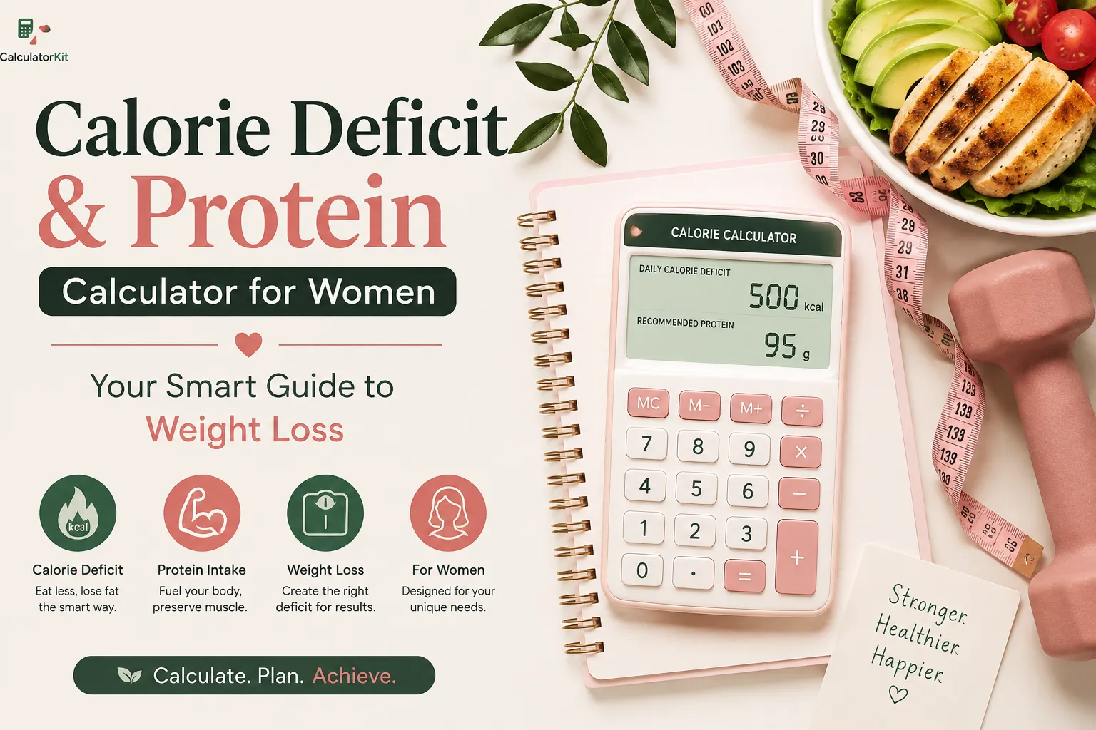 Calorie Deficit Calculator for Women: Calculate Calories to Lose Weight Safely